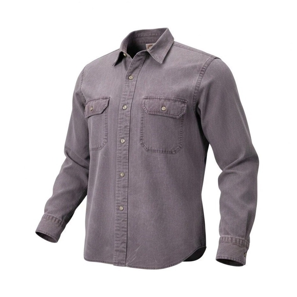 Vtg Banana Republic Safari Shirt Mens M Plum Cotton Epaulet Mill Valley Hongkong